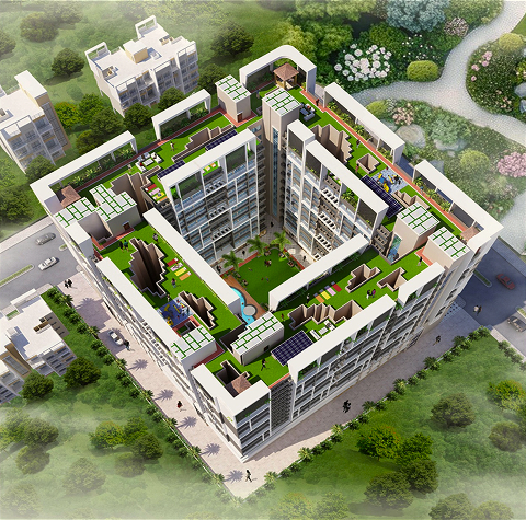 Top design of RVT Tower during the day